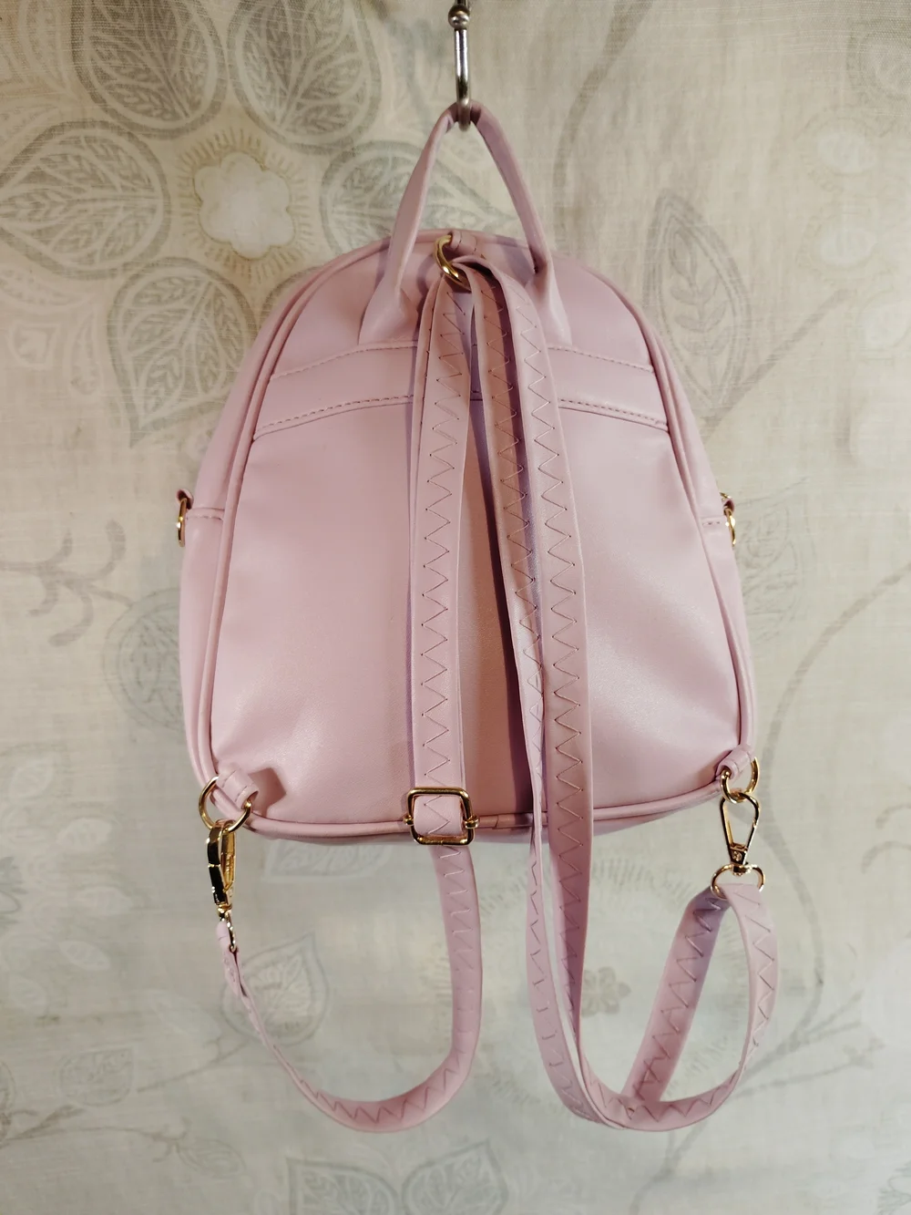 Kids Lavender Bow Ear Backpack/Crossbody Bag- Cute Polka Dot Mini Bag